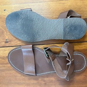 Madewell Boardwalk ankle strap sandals